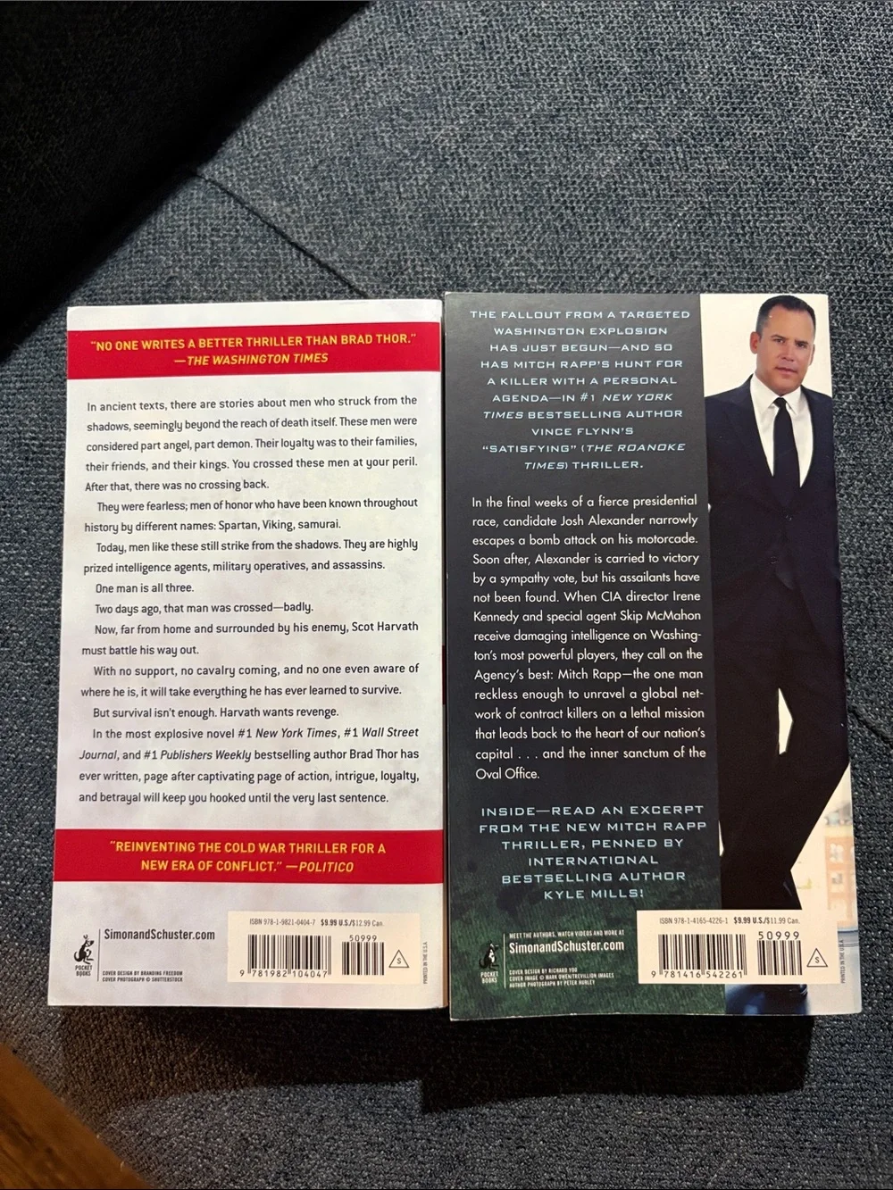 Brad Thor Backlash & Vince Flynn Act of Treason - Thriller Paperback Duo